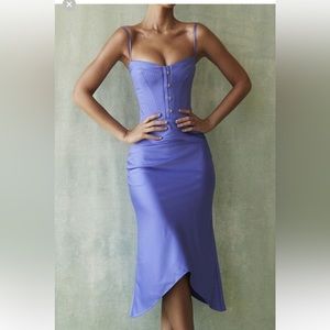 House of CB Corset Dress Mixed Media in Periwinkle XS